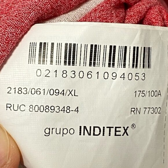 Zara Blogger’s Favourite Red & White Printed Belted Midi Shirt Dress size XL - Picture 10 of 15